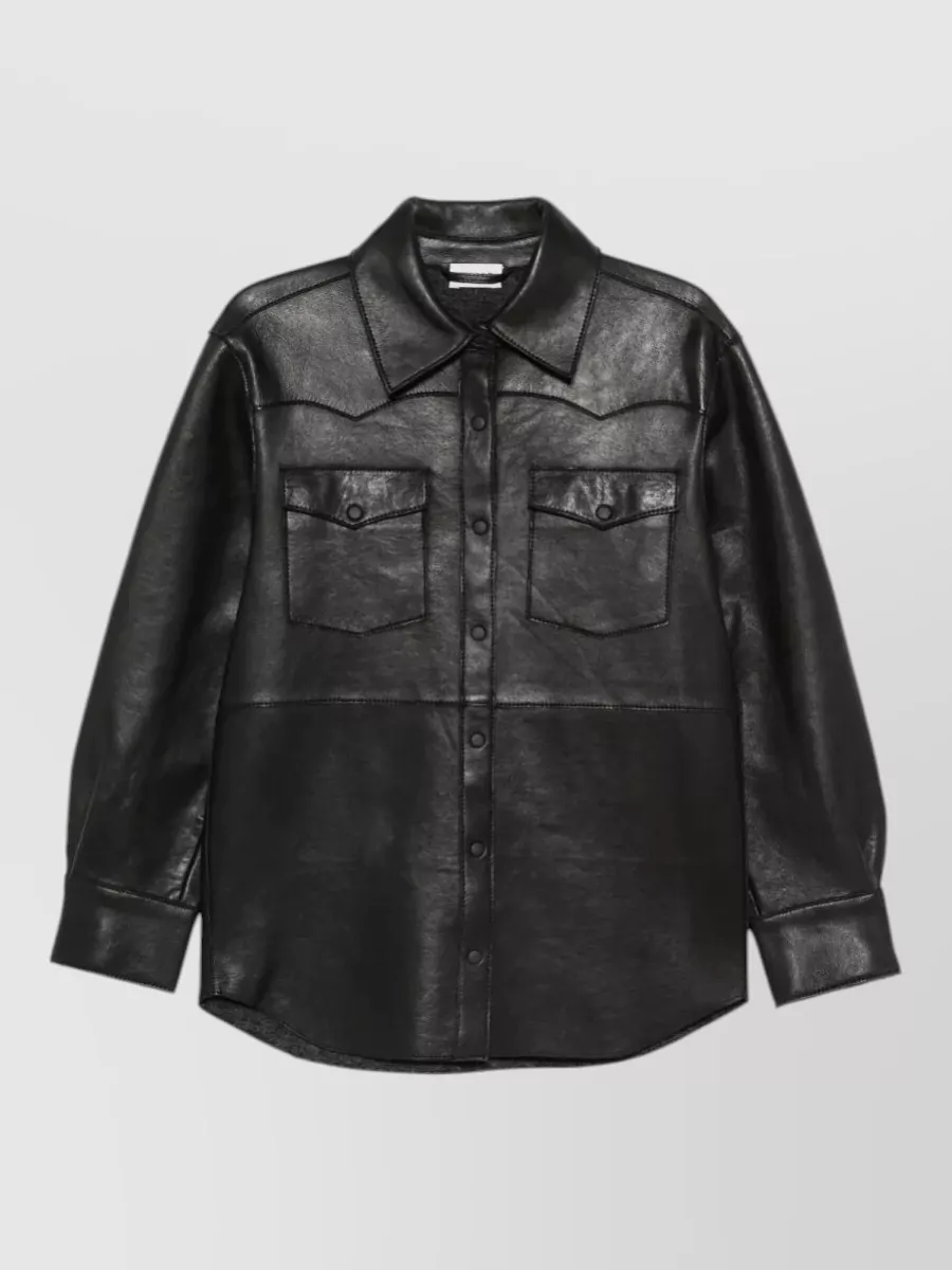 P.a.r.o.s.h. Lamb leather shirt