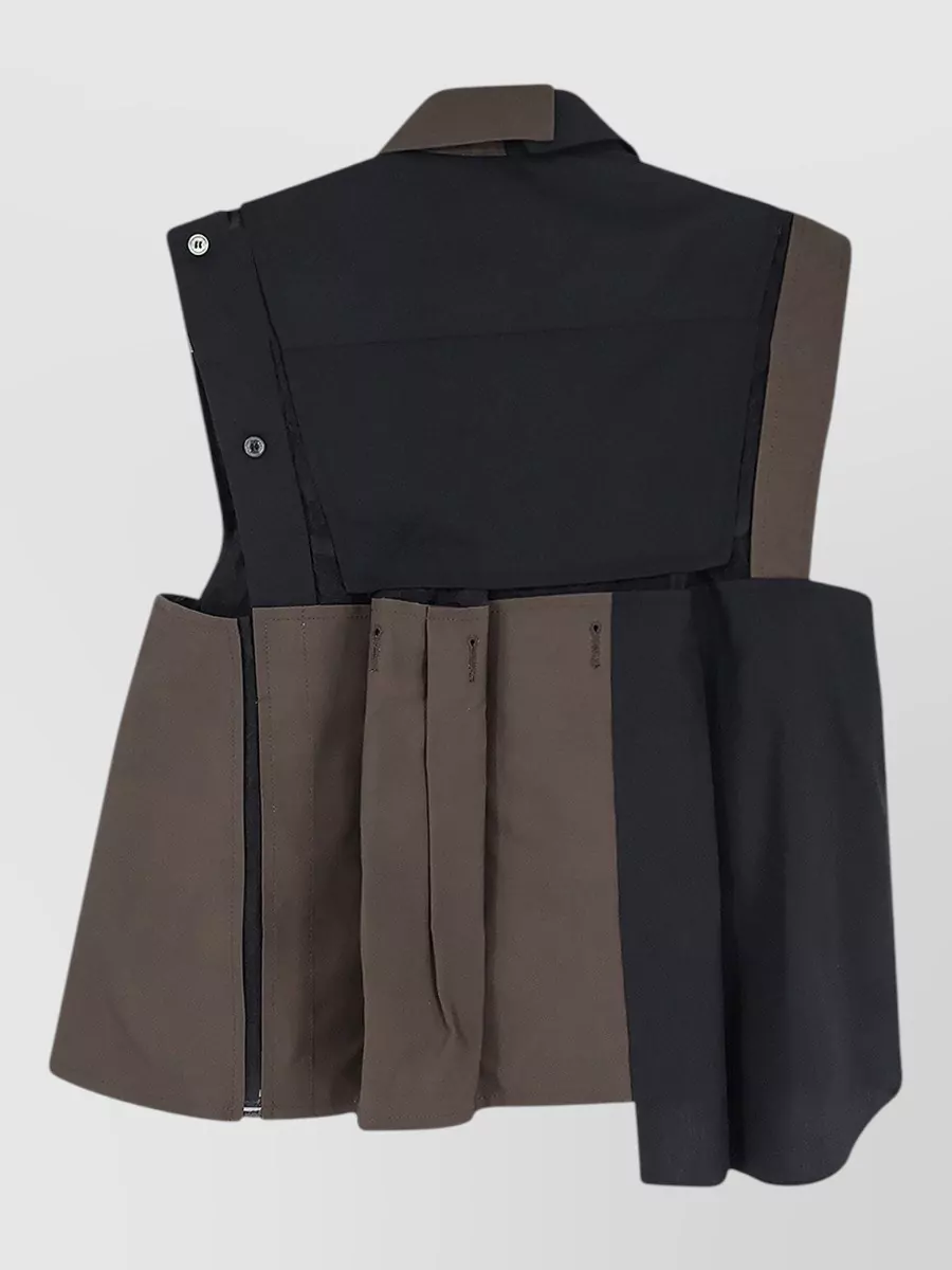 Sacai Sleeveless Patchwork Shirt
