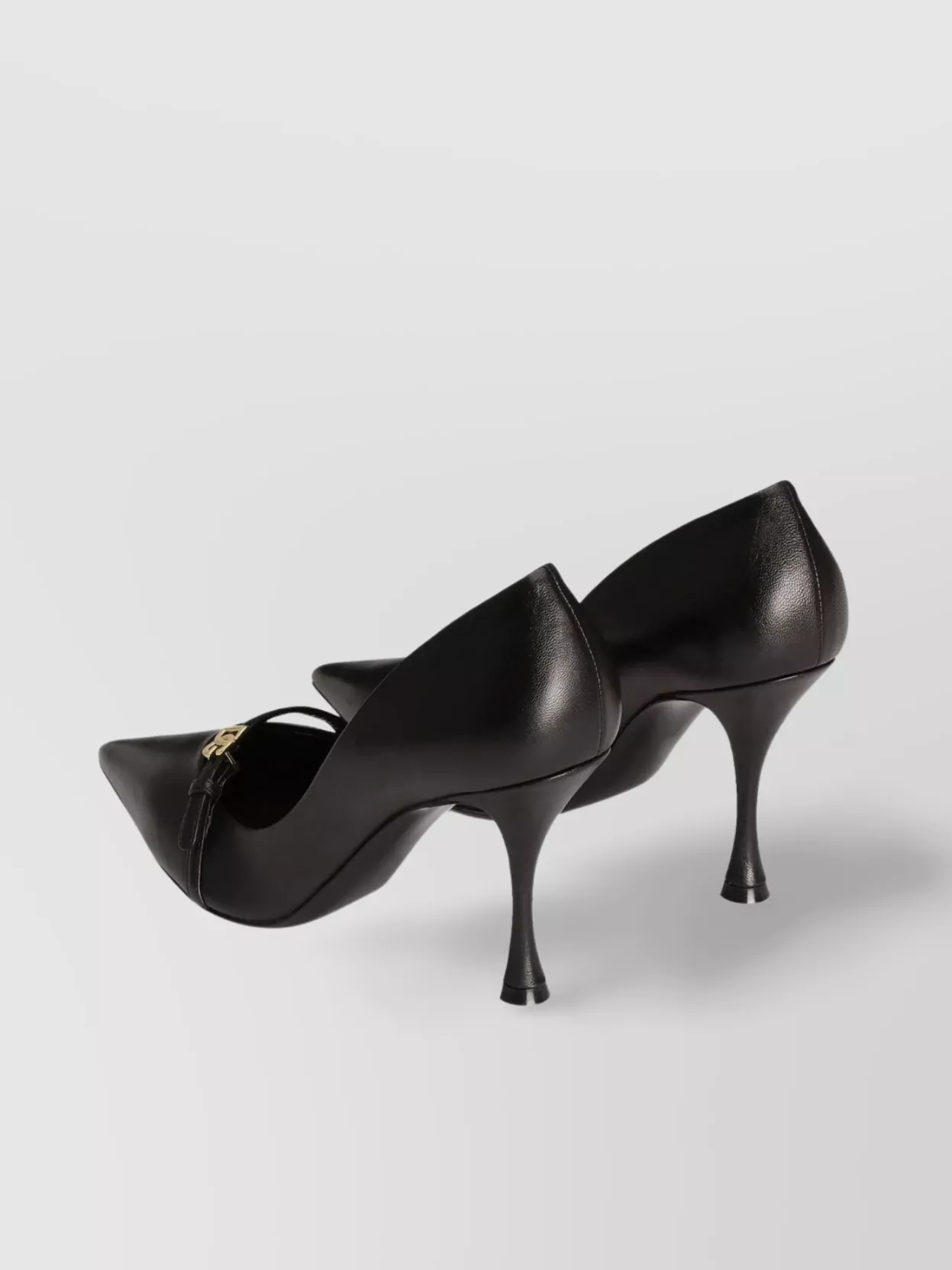 Dolce & Gabbana 90mm Leather Pumps With Pointed Toes In Black