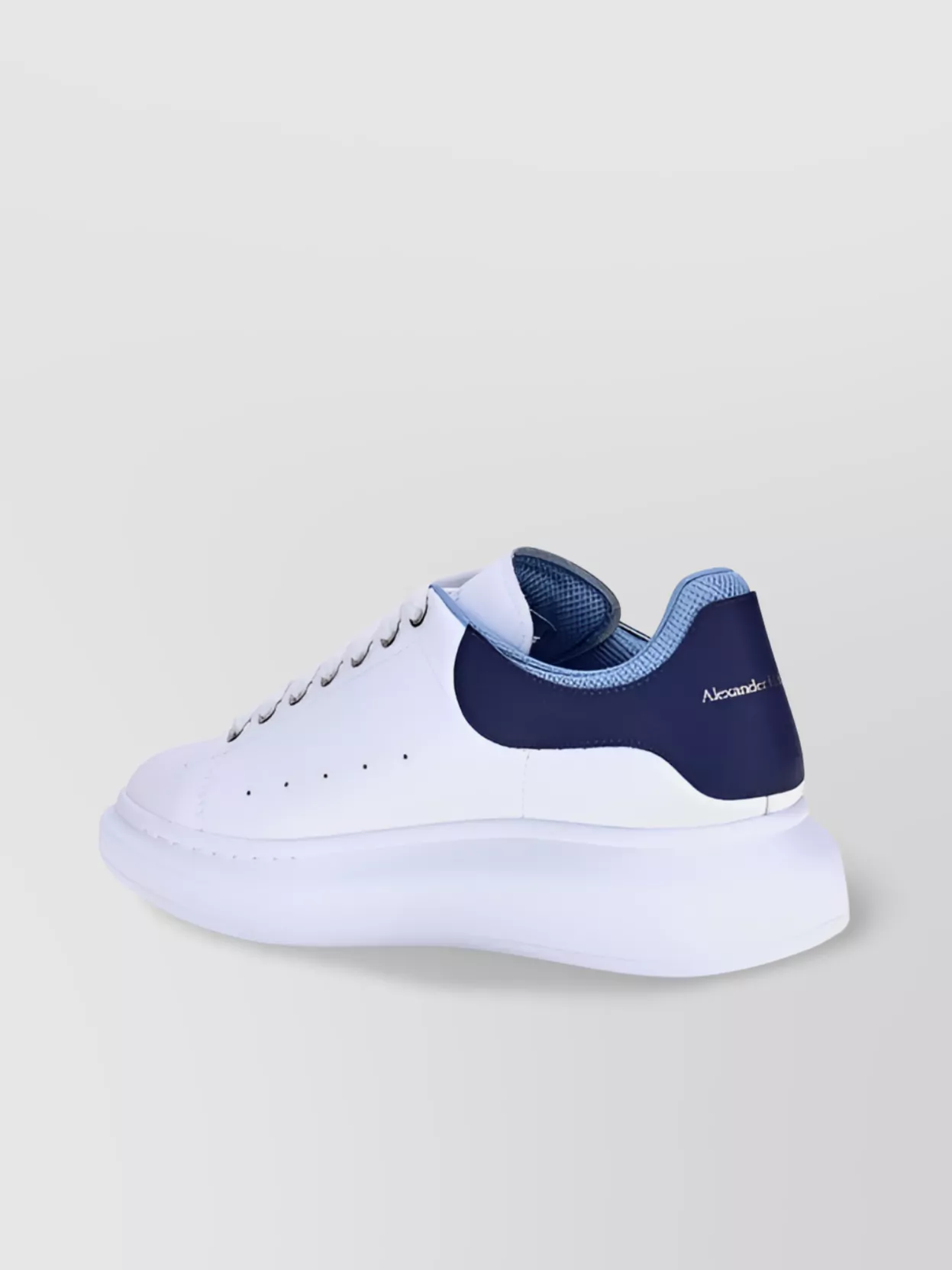 Alexander Mcqueen Leather Platform Sneakers Perforated Detailing