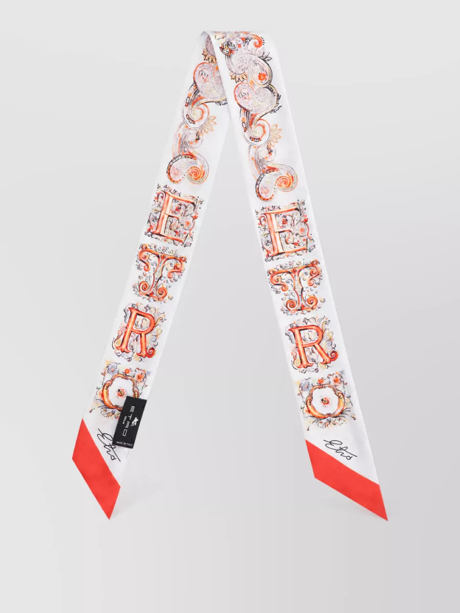 Etro Silk Paisley Floral-Print Scarf