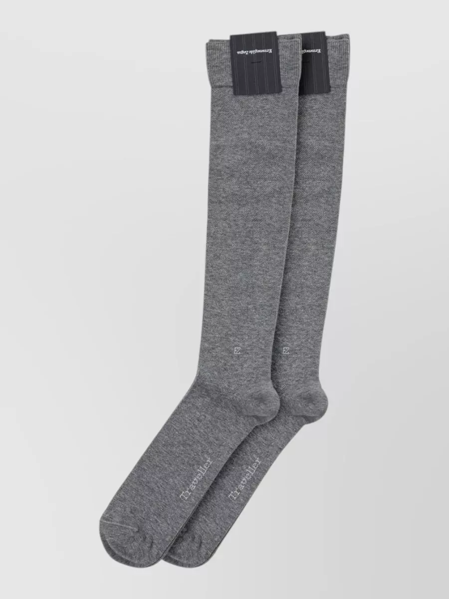 Zegna cotton knee-high socks