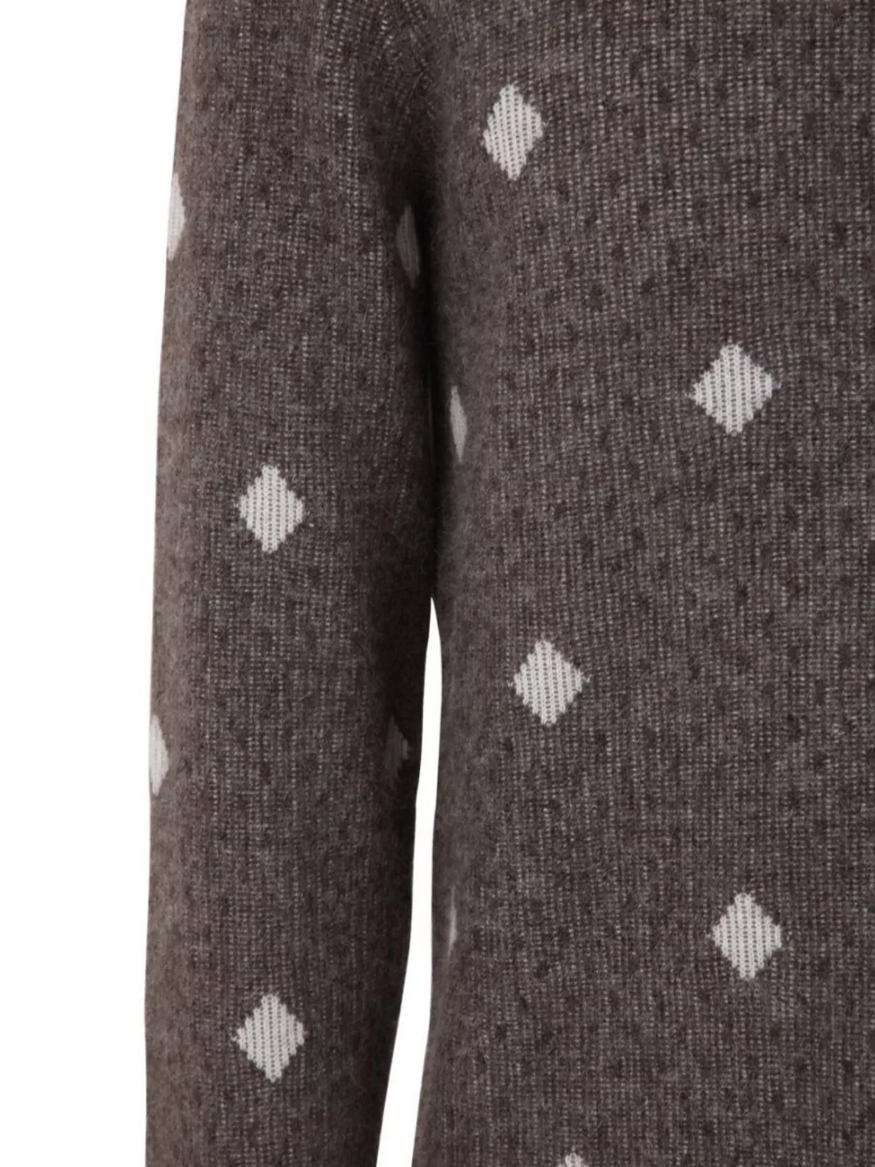 Giorgio Armani Crew Neck Diamond Pattern Sweater