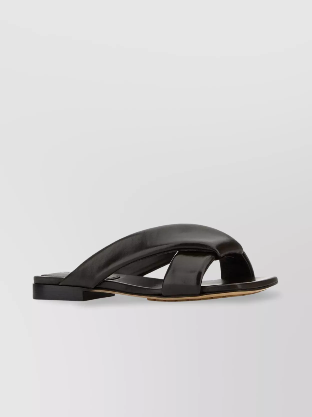 Bottega Veneta Leather Riva Flat Sole Slippers