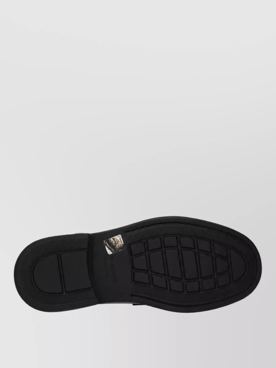 Ferragamo Leather Monk Shoes