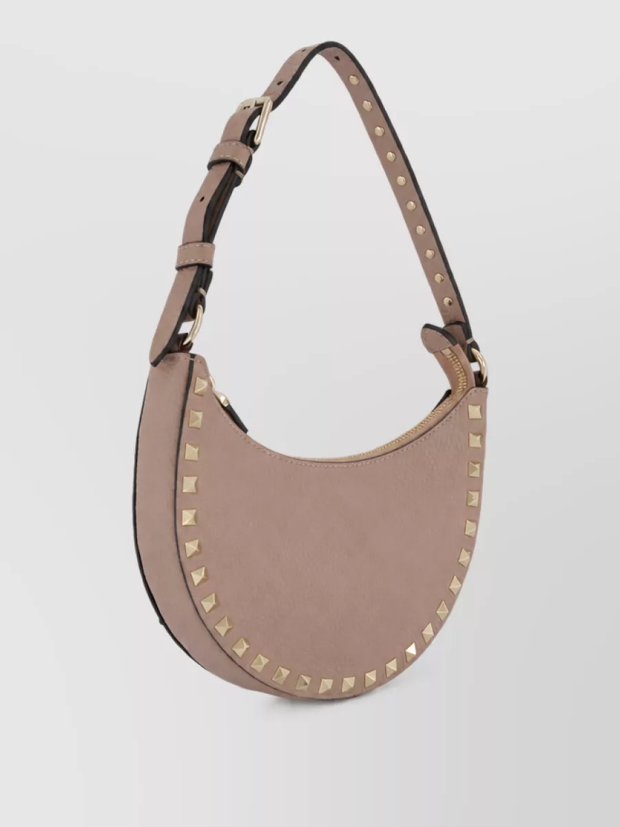 Valentino Garavani Rockstud Spike Calfskin Clutch Bag