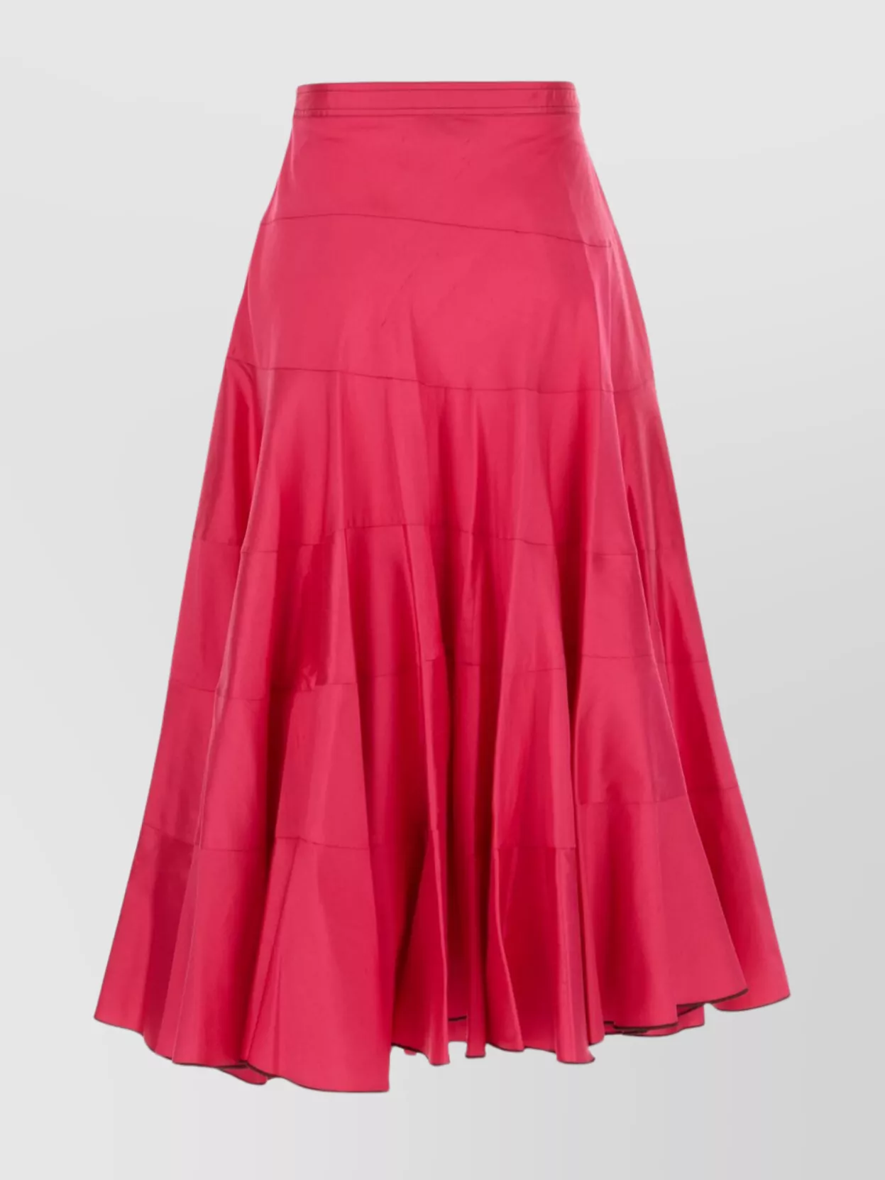 Tory Burch Flared High Waist Silk Skirt