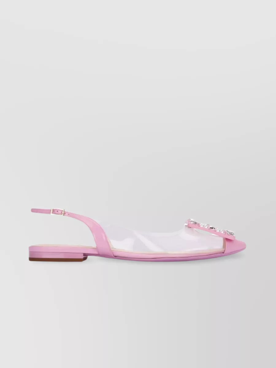 Shop Roger Vivier Strap Toe Panel Detail Sandals In Pink