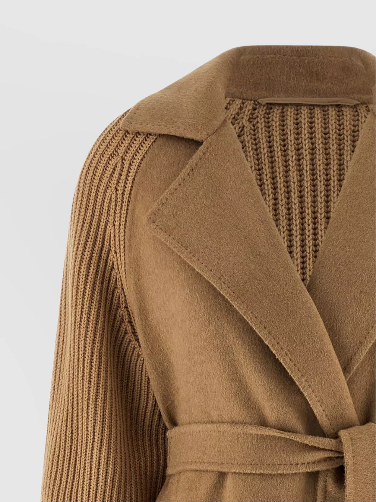 Max Mara Long Belted Coat Notched Lapel