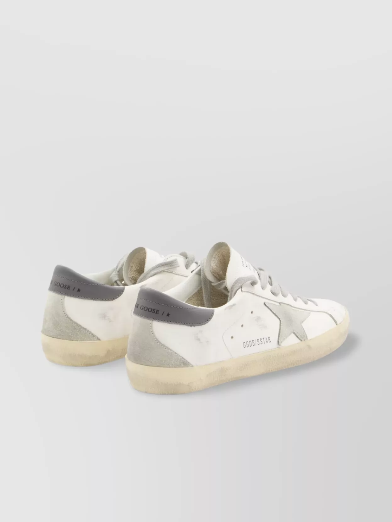 Golden Goose Distressed Leather Sneakers Featuring Suede Star