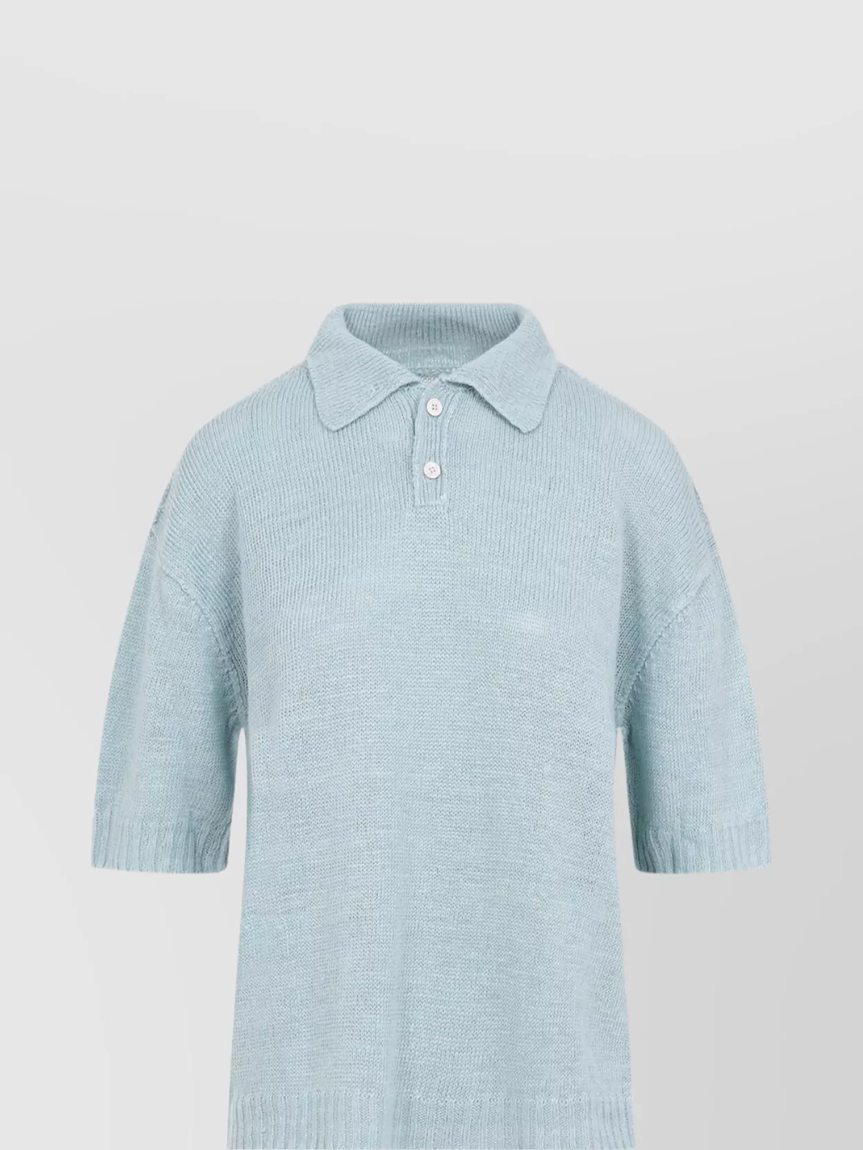 MAISON MARGIELA POLO SHIRT WITH DROPPED SHOULDERS AND RIBBED TRIMS