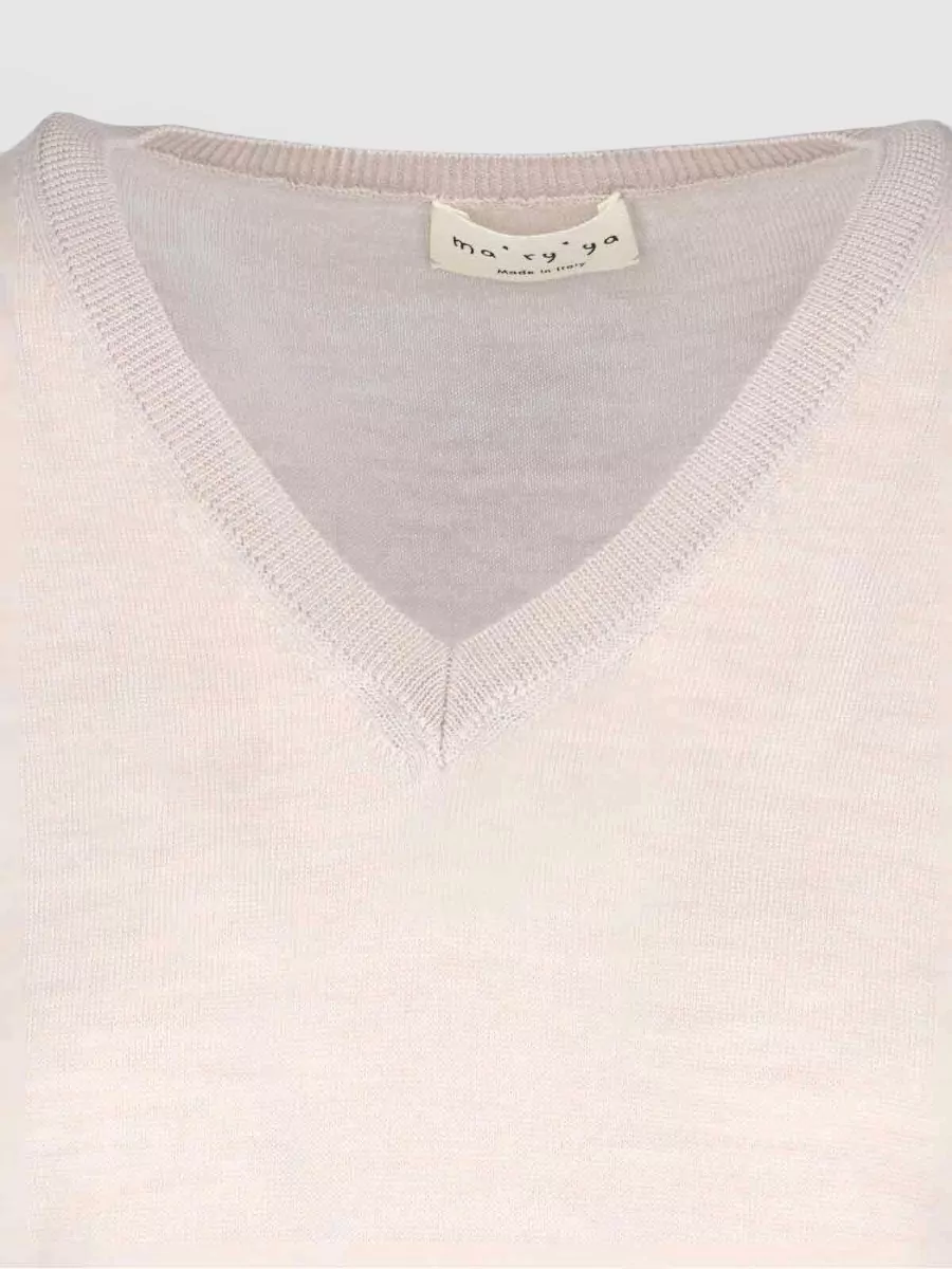 Ma'ry'ya Cashmere Silk Wool Crewneck Jumper