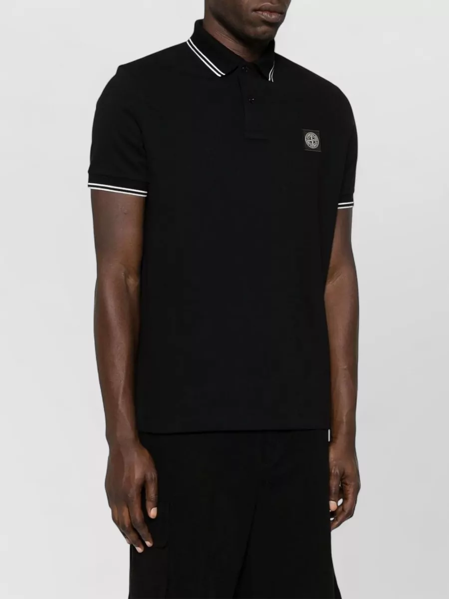 Stone Island Stretch Cotton Pique Polo Shirt