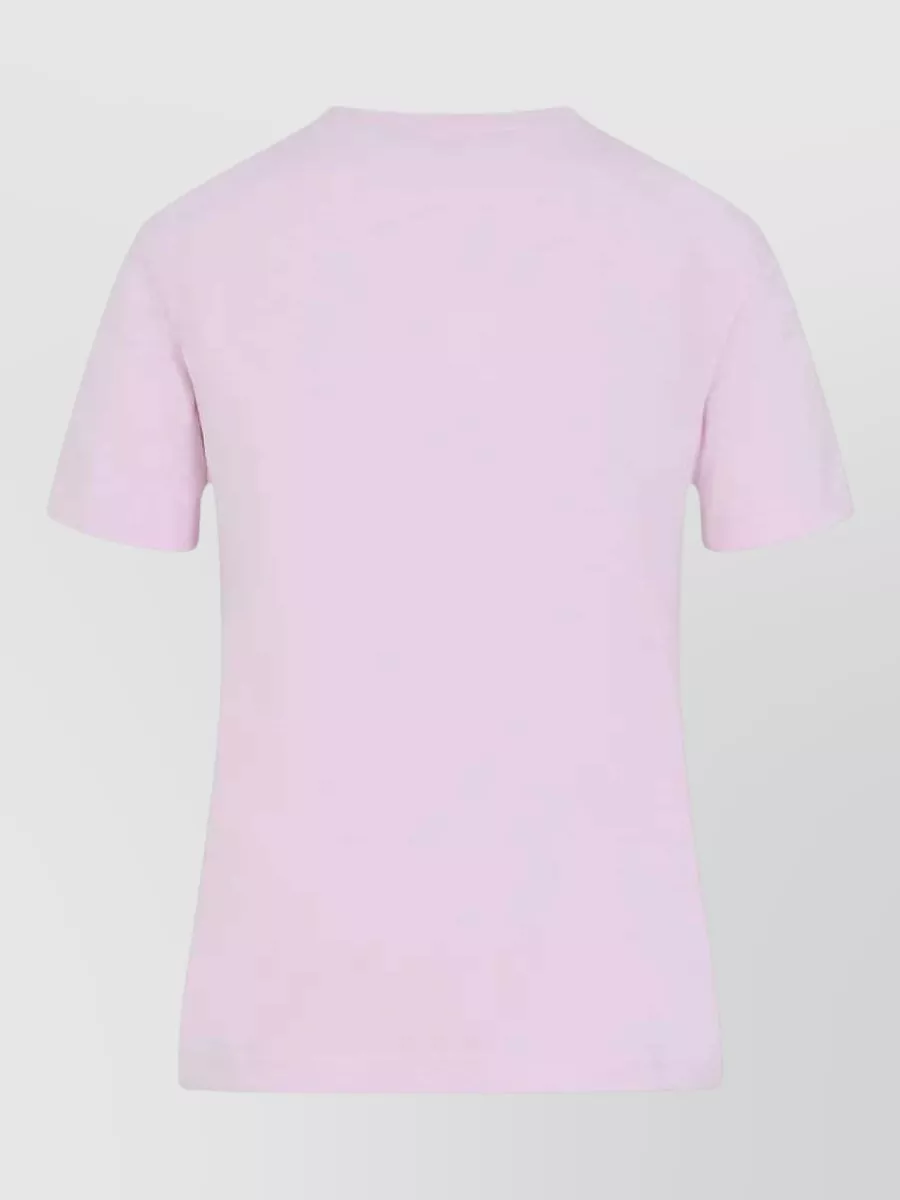 Jacquemus Logo Patch Cotton Crew Neck Short Sleeve T-Shirt