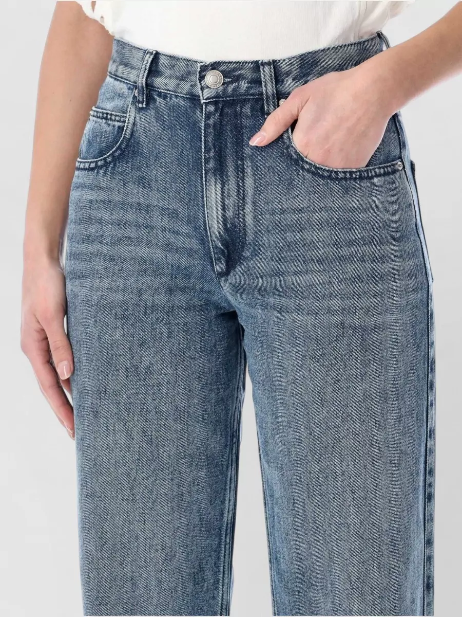 Isabel Marant Etoile Jenny Denim Trousers Belt Loops Five Pockets