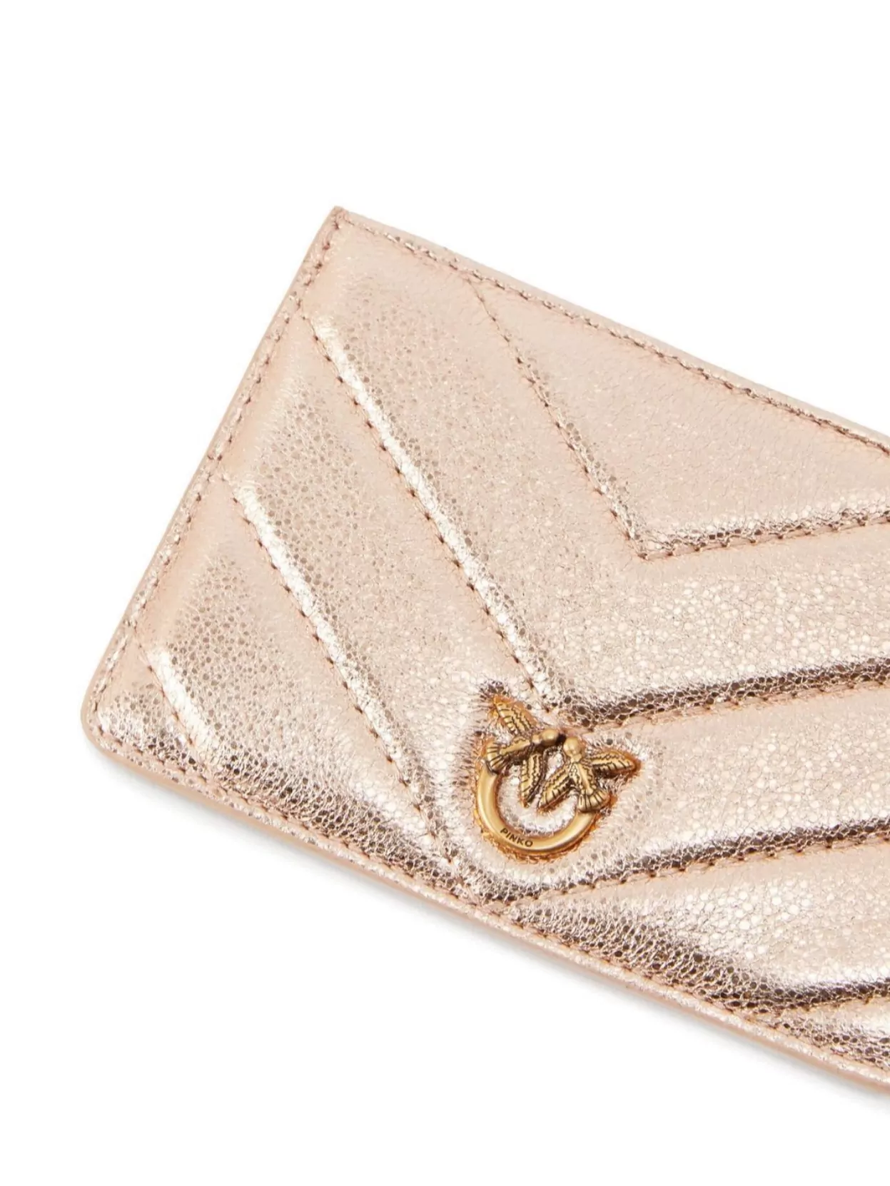PINKO CHAIN CARDHOLDER CHEVRON QUILTING