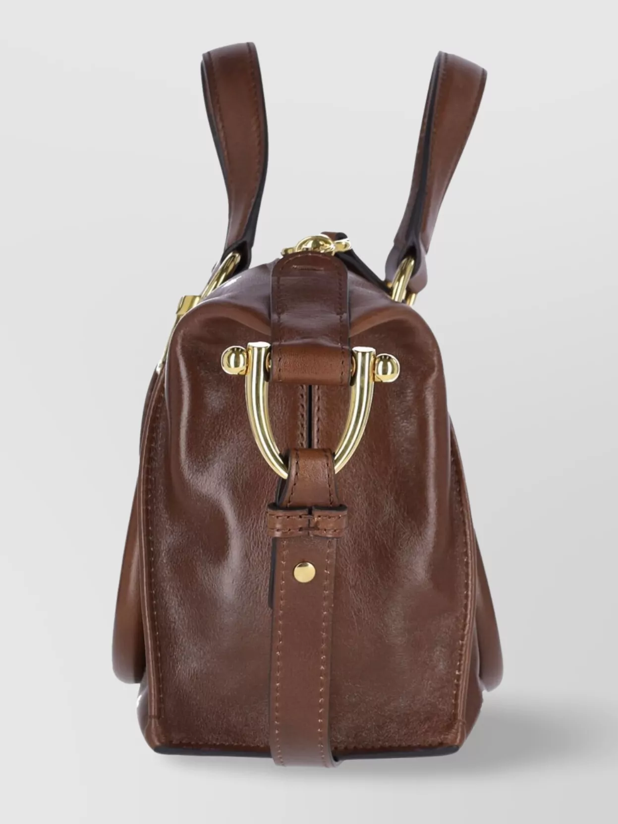 Chloé Shoulder Bag With Adjustable Strap And Dual Handles In Brown