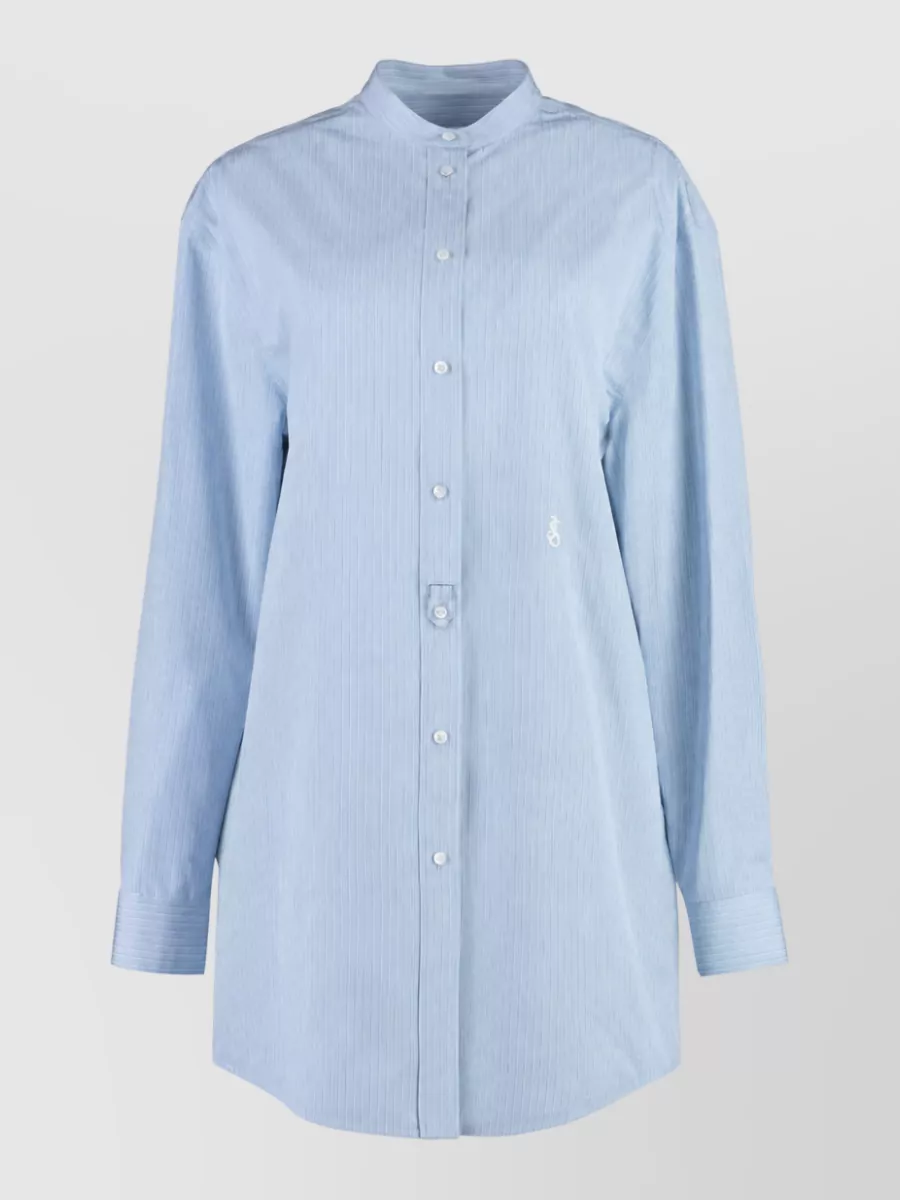 Jil Sander striped cotton poplin shirt