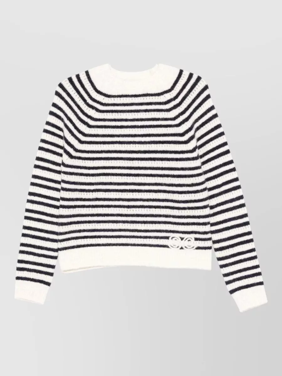 Semicouture Striped Logo-Detail Jumper