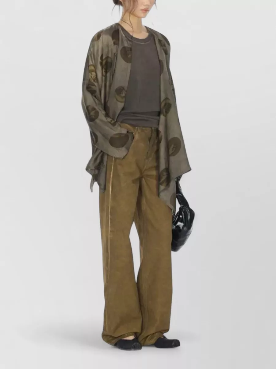 Uma Wang Tanesha Top Asymmetric Hem Polka Dots Sheer