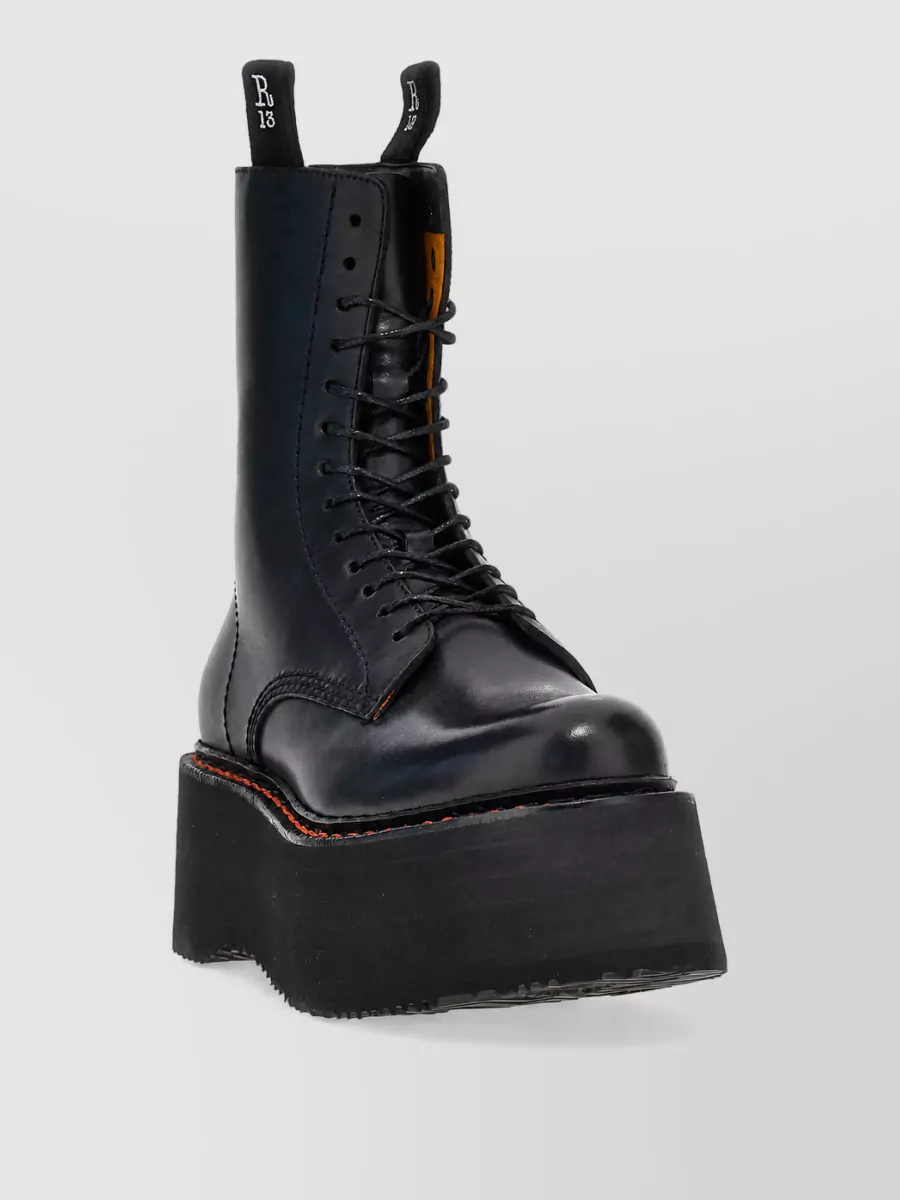 R13 Leather Combat Boots
