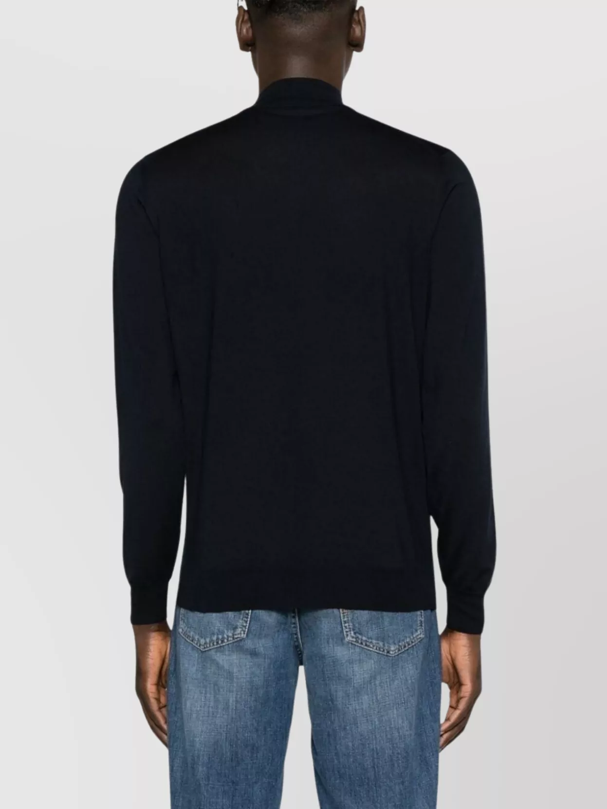 Drumohr Modern Turtleneck Sweater Ribbed Trim
