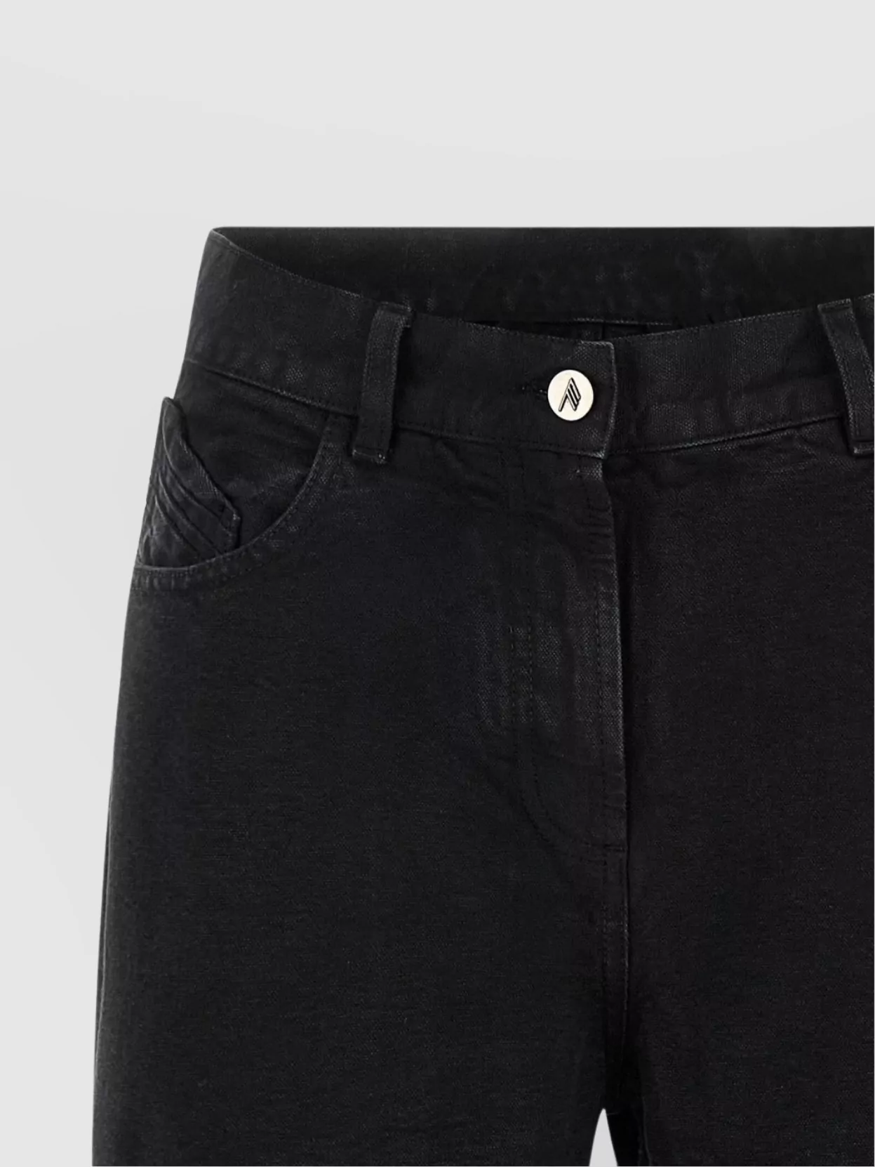 The Attico Wide Leg Denim Trousers Featuring Cut-Outs