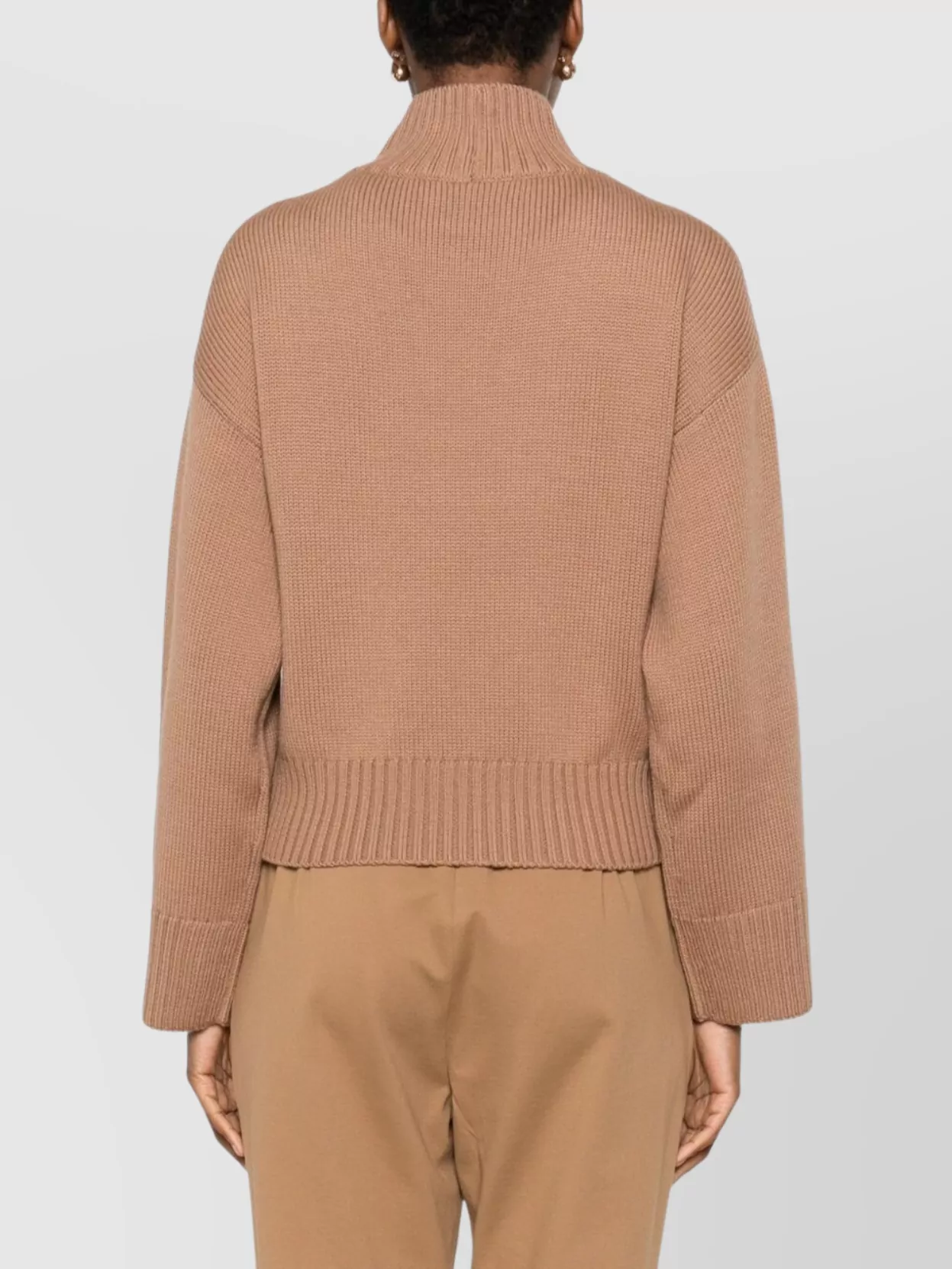 Fabiana Filippi Wool Turtleneck Sweater With Dropped Shoulders