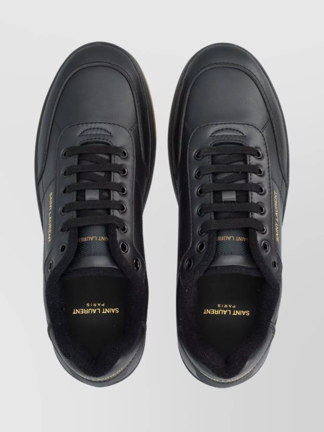 Saint Laurent Low-Top Sneakers With Round Toe Design