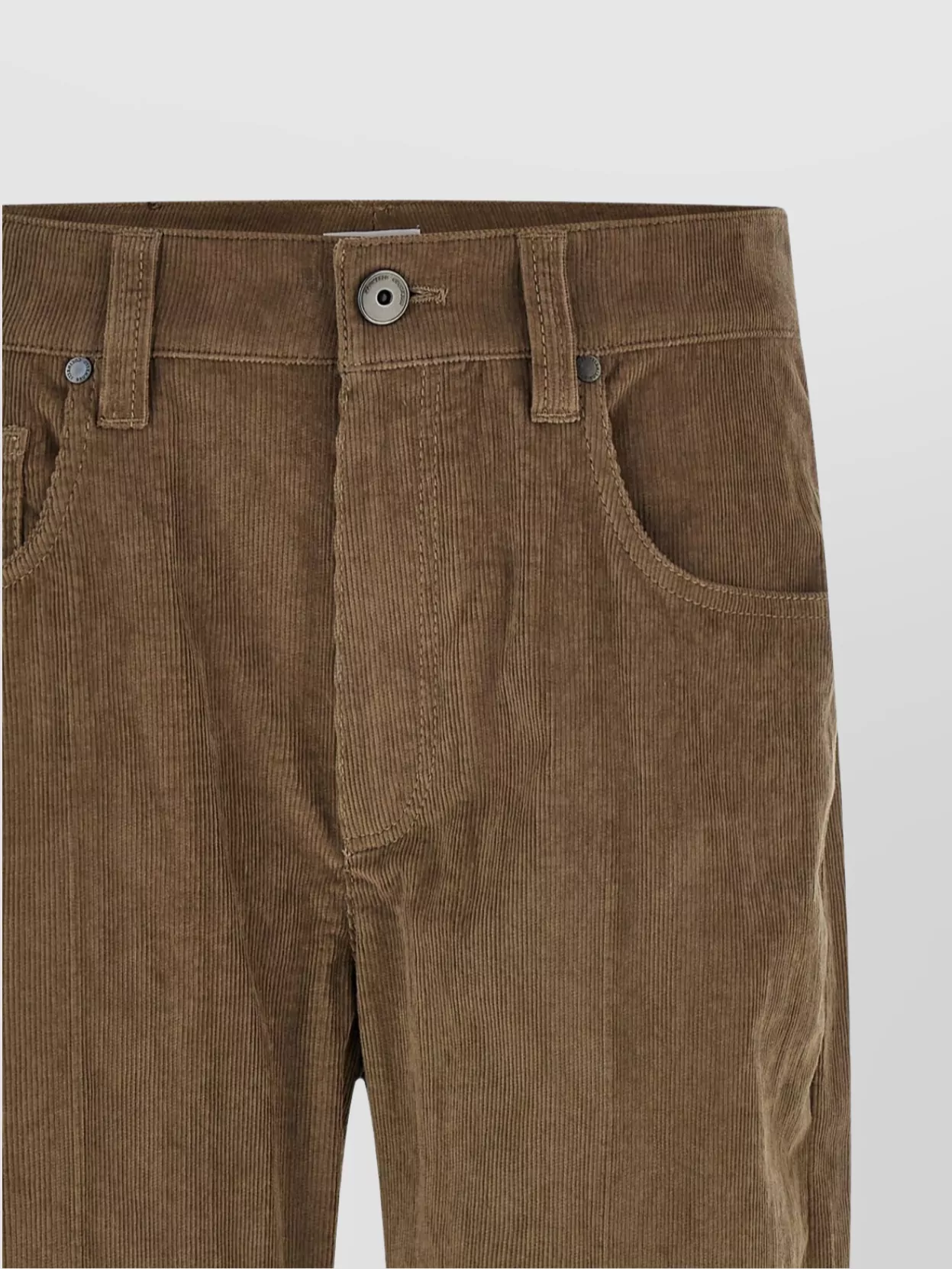 Brunello Cucinelli Straight Leg Corduroy Trousers Featuring Pockets