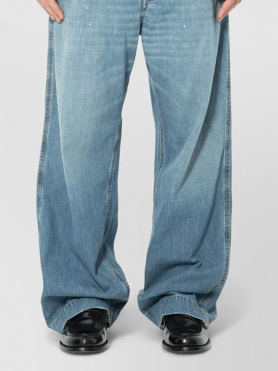 Maison Margiela denim mid-rise wide-leg jeans