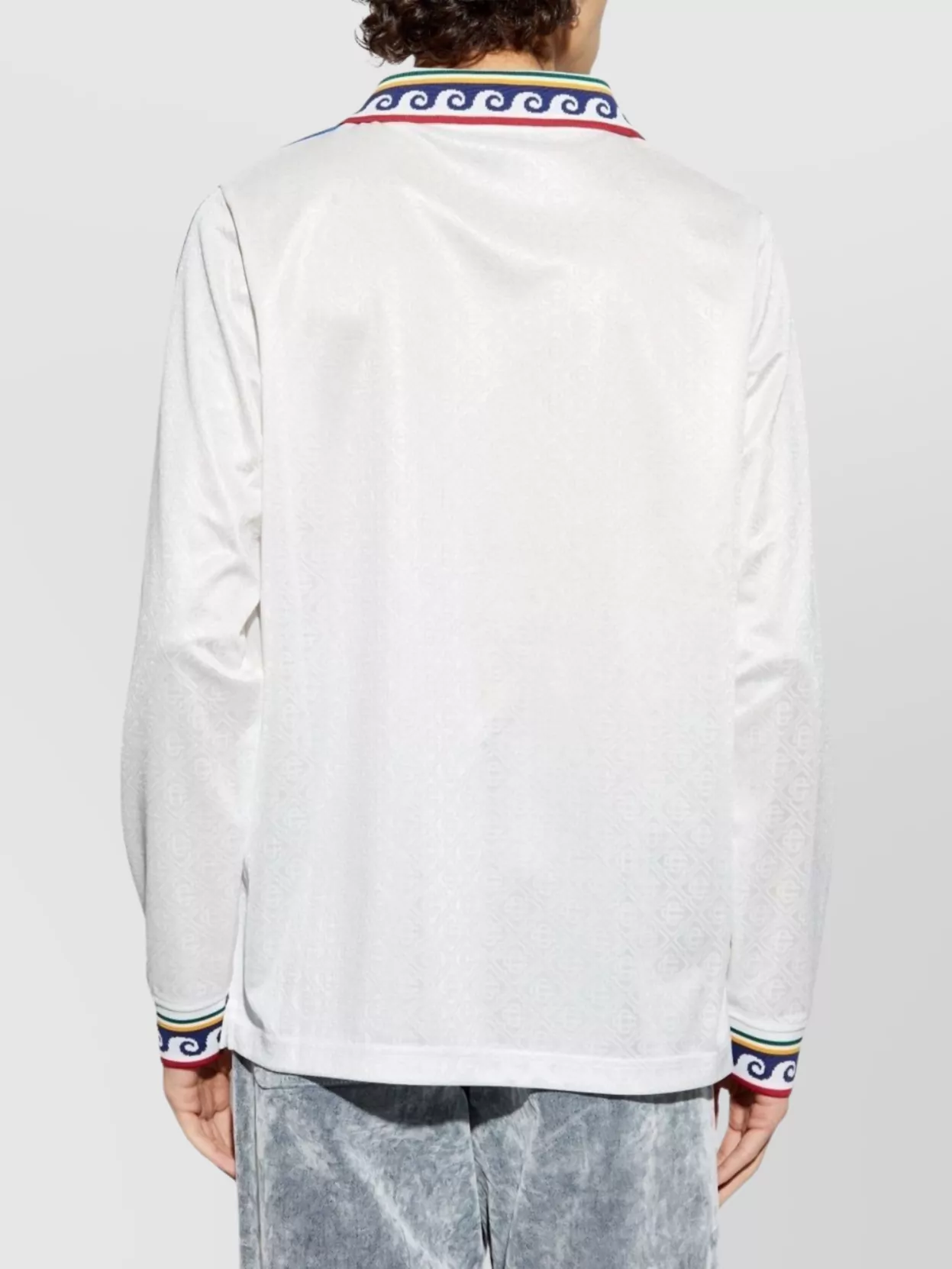 Casablanca Monogram Jacquard Football Polo Shirt