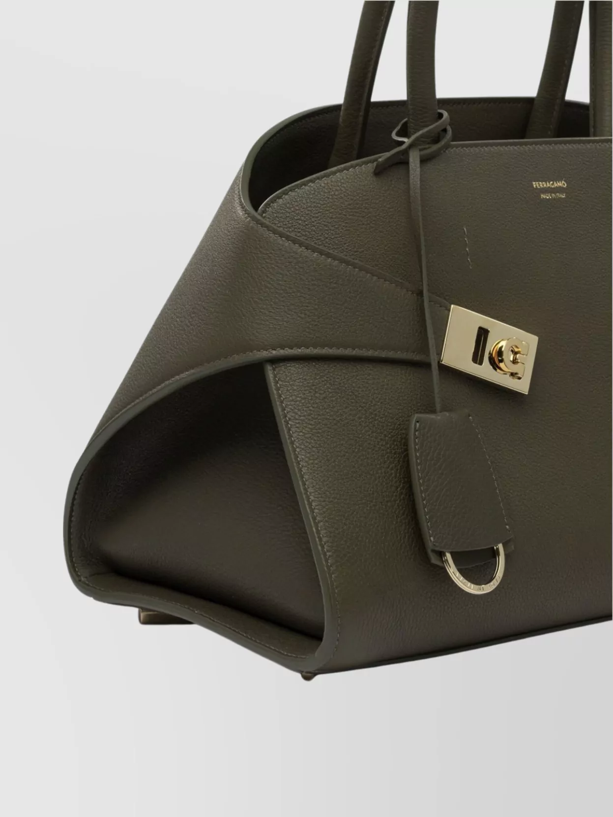 Ferragamo Structured Top Handle Shoulder Bag