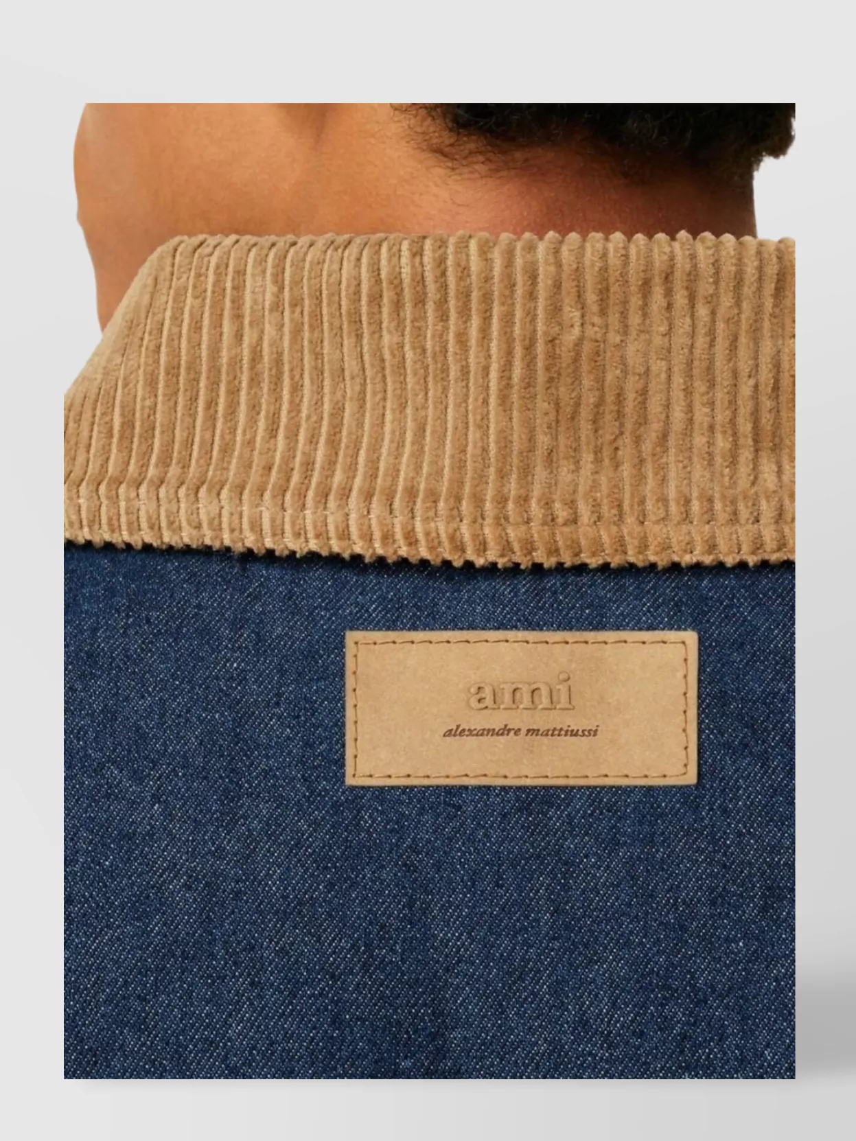Ami Alexandre Mattiussi Ami Paris Indigo Blue Cotton Padded Worker Jacket In Blue