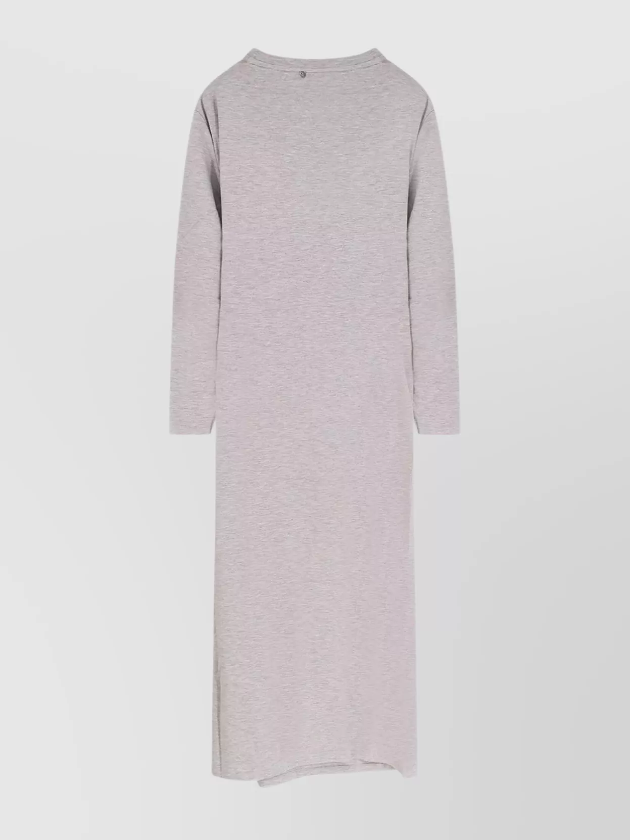 Hugo Boss Midi Dress With Knot Detail And Long Sleeves In Silver
