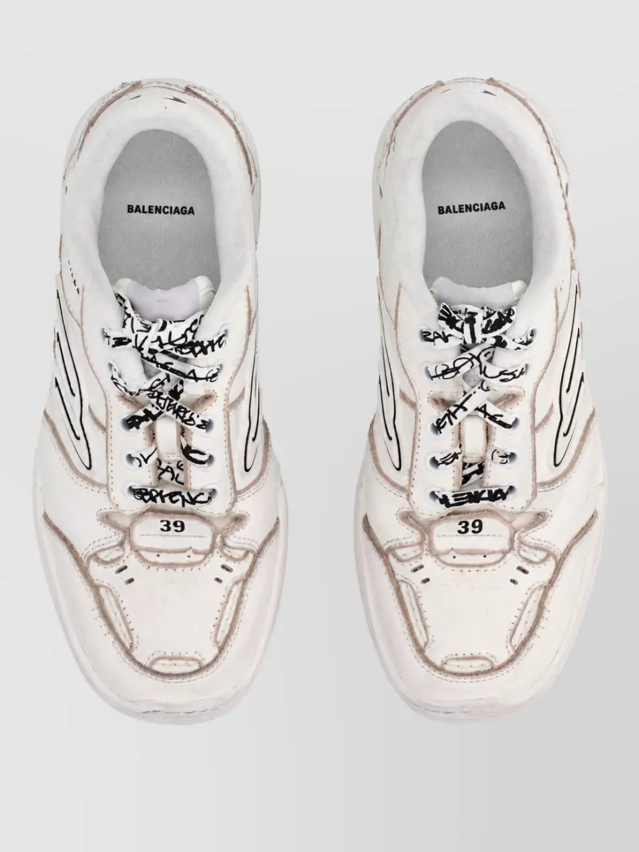 Balenciaga Leather Low-Top Sneakers