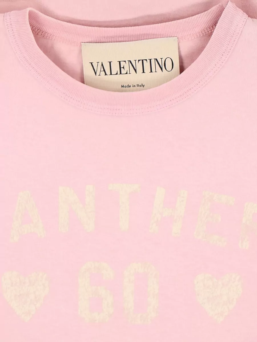 Valentino Short Sleeve Crew Neck Graphic Top