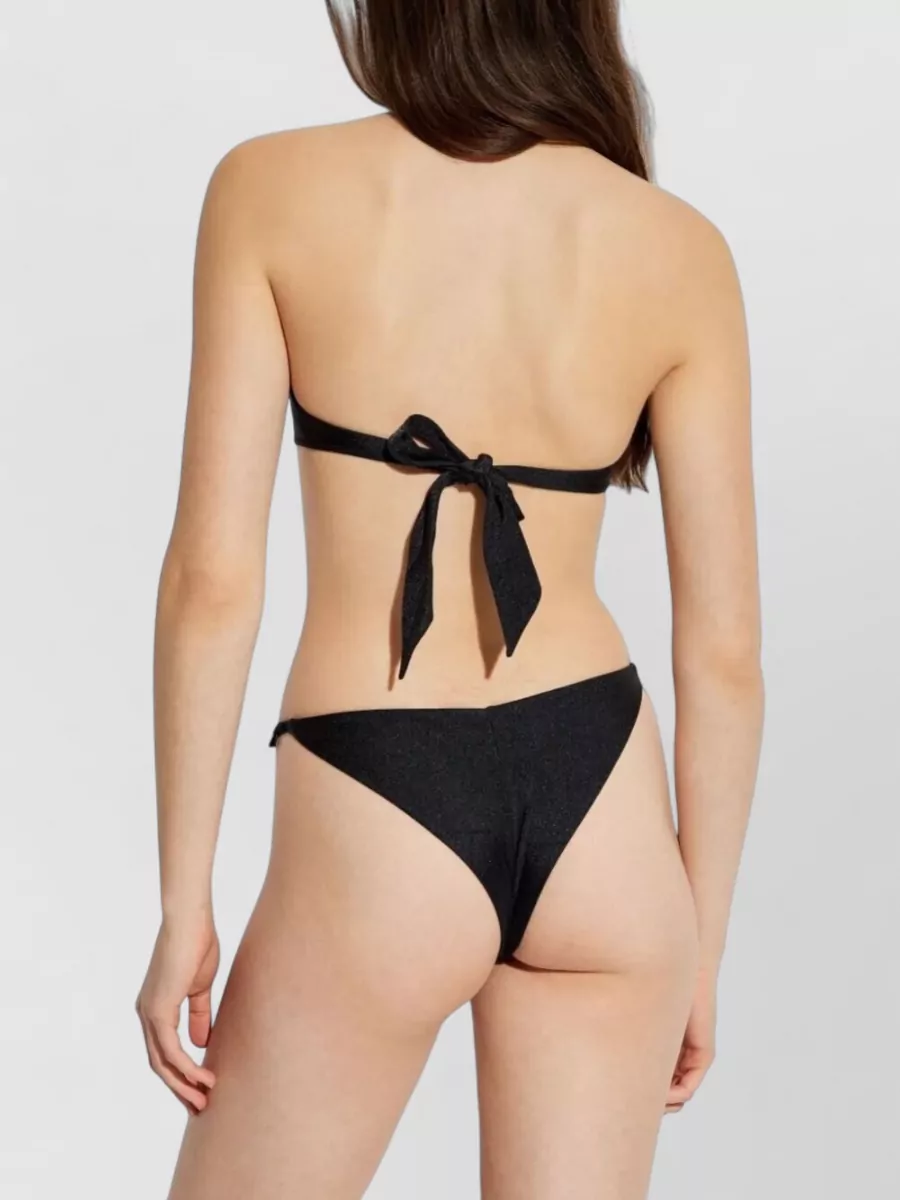 Versace Halter Bikini Briefs High Cut Hardware