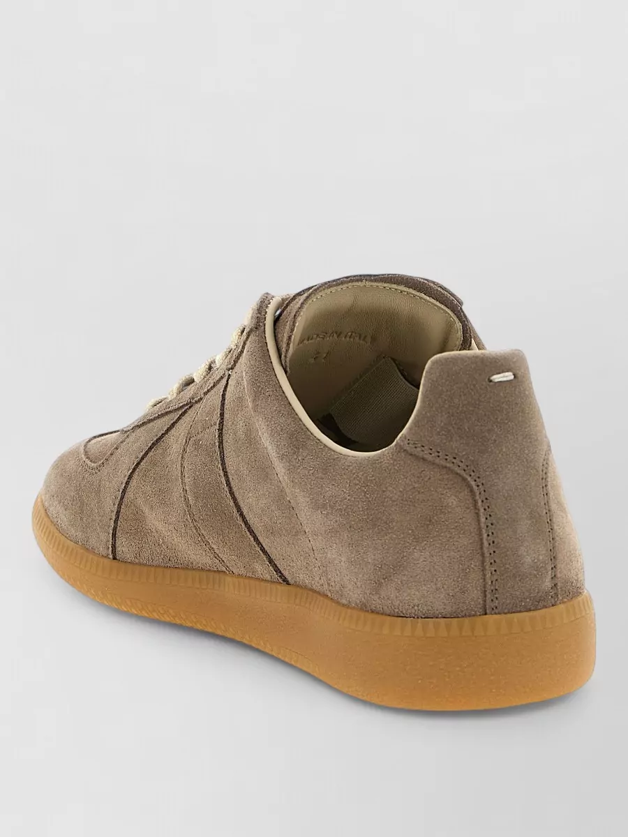 Maison Margiela Leather Low-Top Lace-Up Sneakers