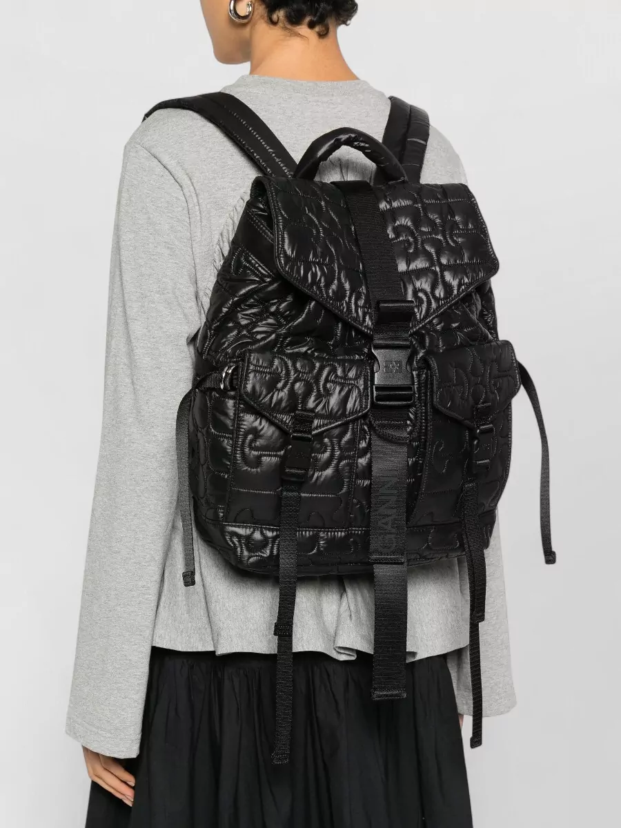 Ganni Re Tech Quilted Backpack