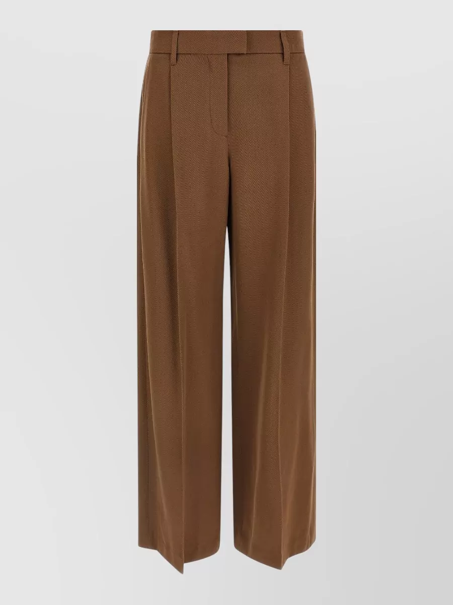 Brunello Cucinelli High-Rise Wide-Leg Suit Trousers