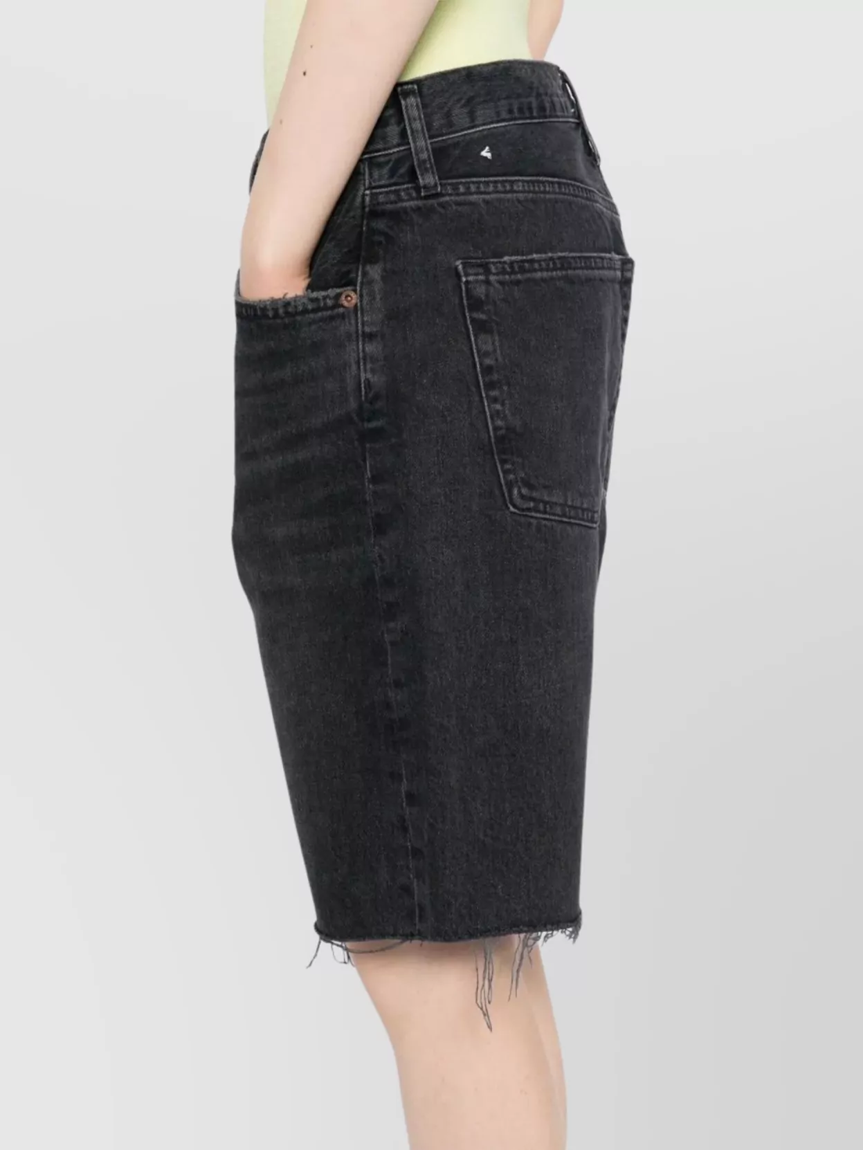 Agolde Loose Mid Rise Shorts With Belt Loops