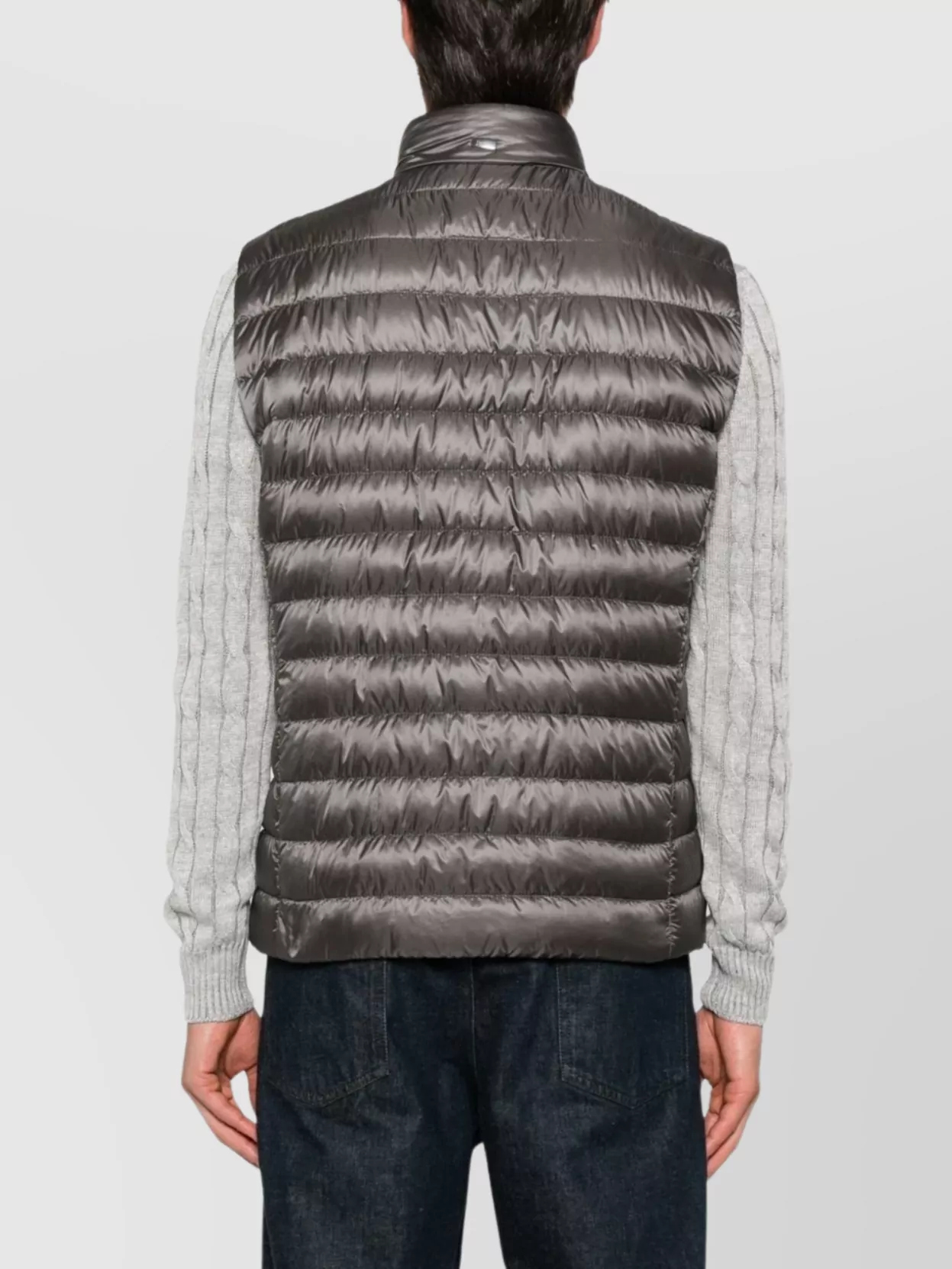 Herno Quilted High Neck Sleeveless Vest With Side Pockets