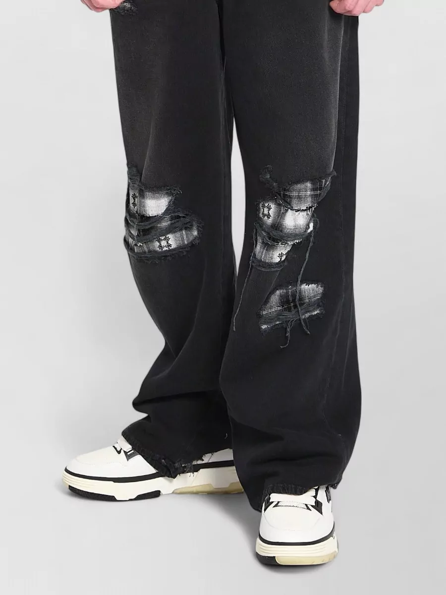 Amiri Denim Mid-Rise Wide-Leg Jeans