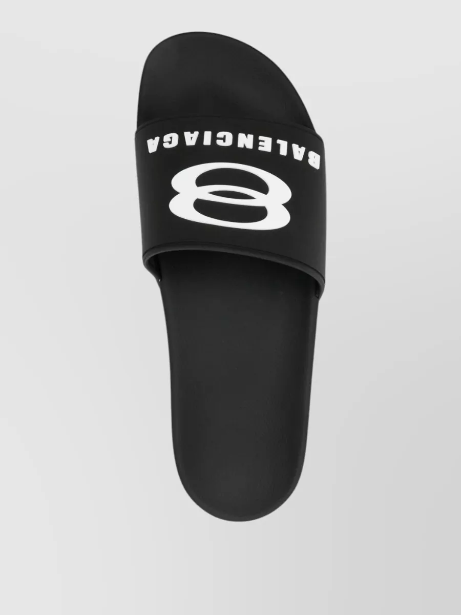 Balenciaga Rubber Sole Open Toe Pool Sandals
