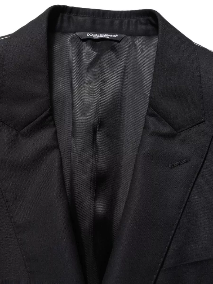 Dolce&Gabbana Silk Wool Single Breasted Coat