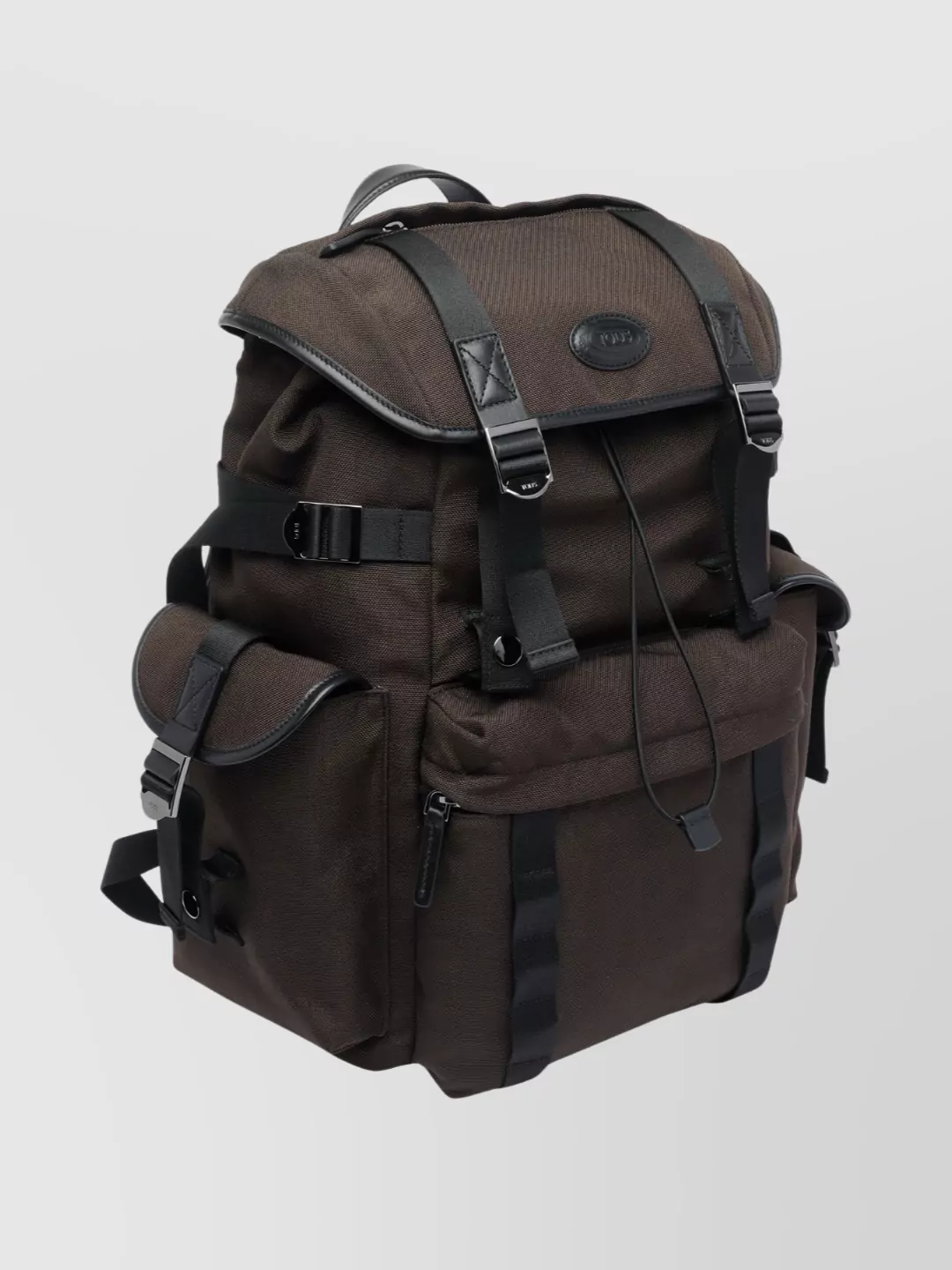 Tod's Fabric And Leather Backpack Featuring Pockets