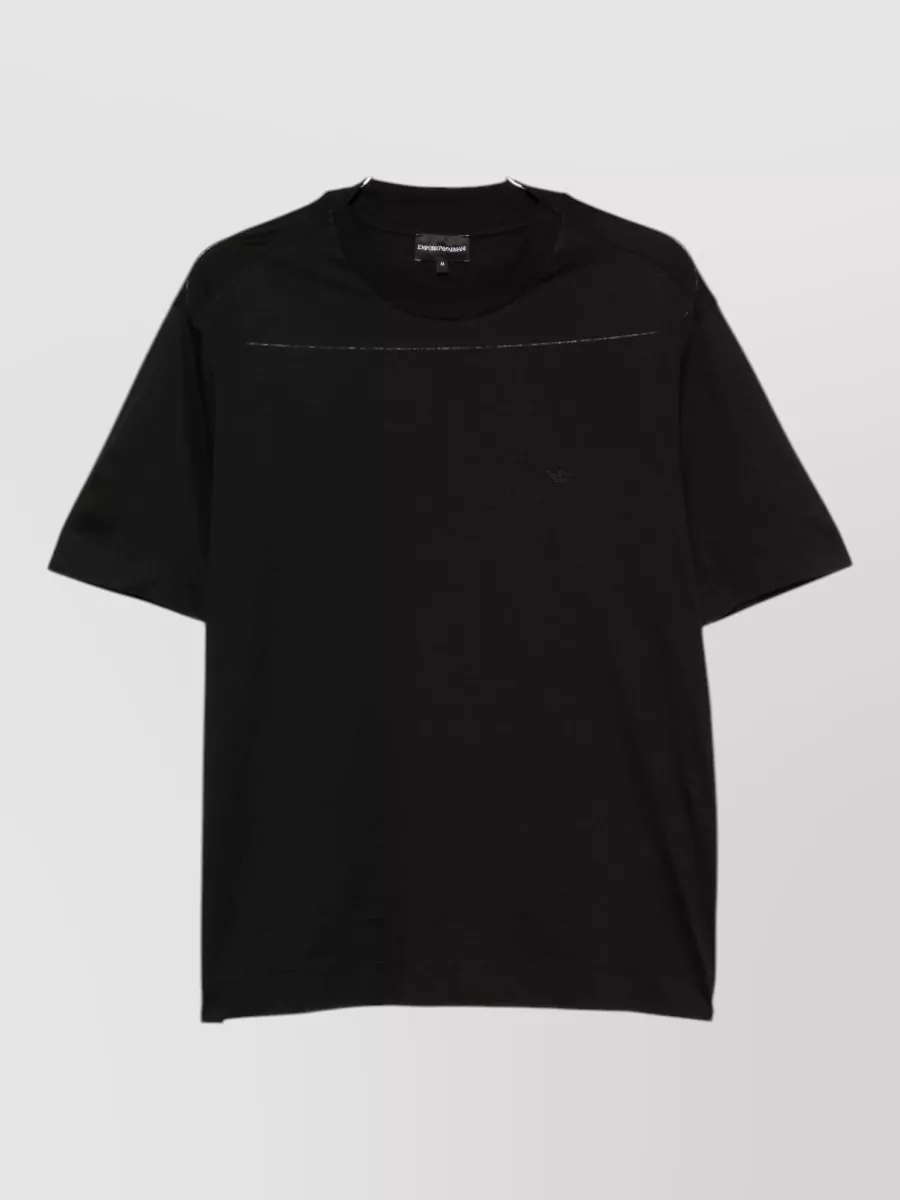 Emporio Armani Cotton logo-embroidered crew-neck t-shirt
