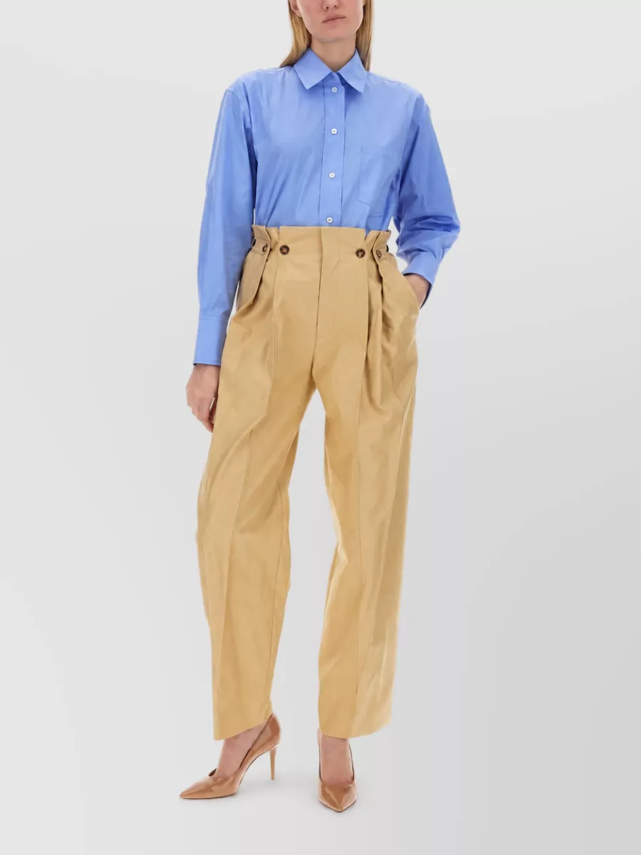 Victoria Beckham Gathered-Waist High-Rise Trousers