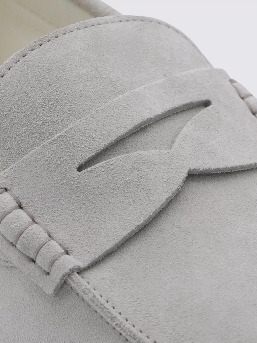 Brunello Cucinelli Suede Loafers Round Toe Rubber Sole